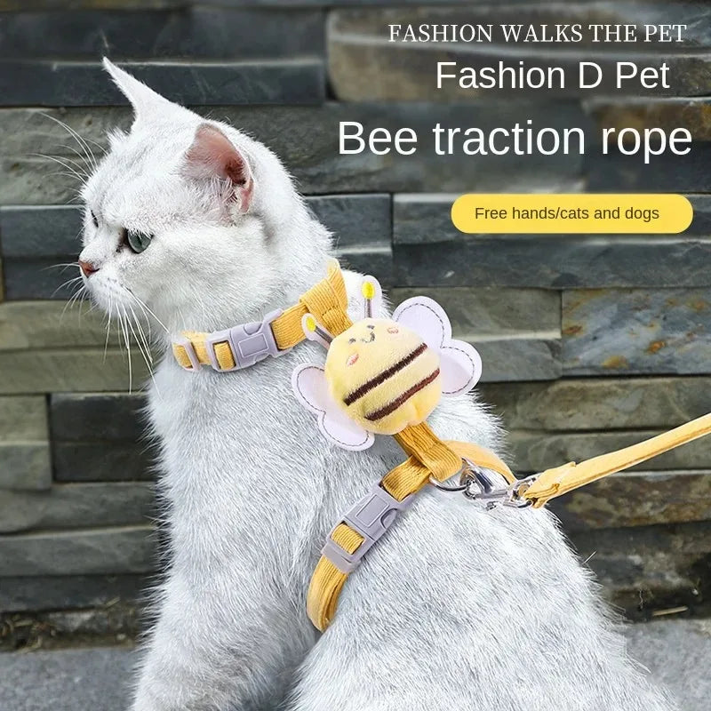 Cartoon Bee Double Layer Cat Harness