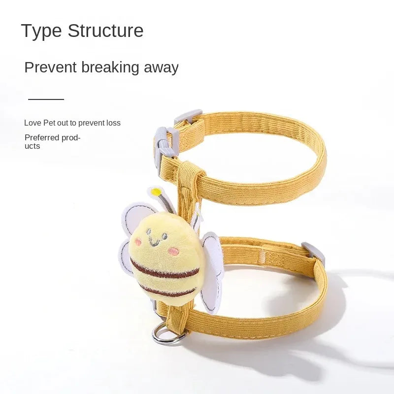 Cartoon Bee Double Layer Cat Harness