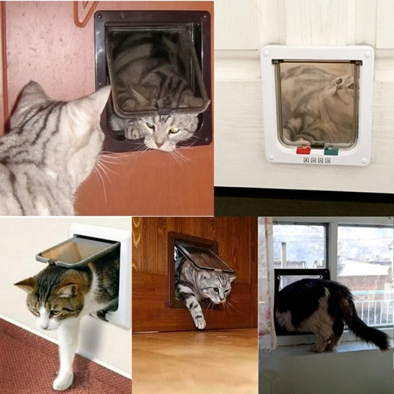 Cat Flap Door with 4 Way Lock