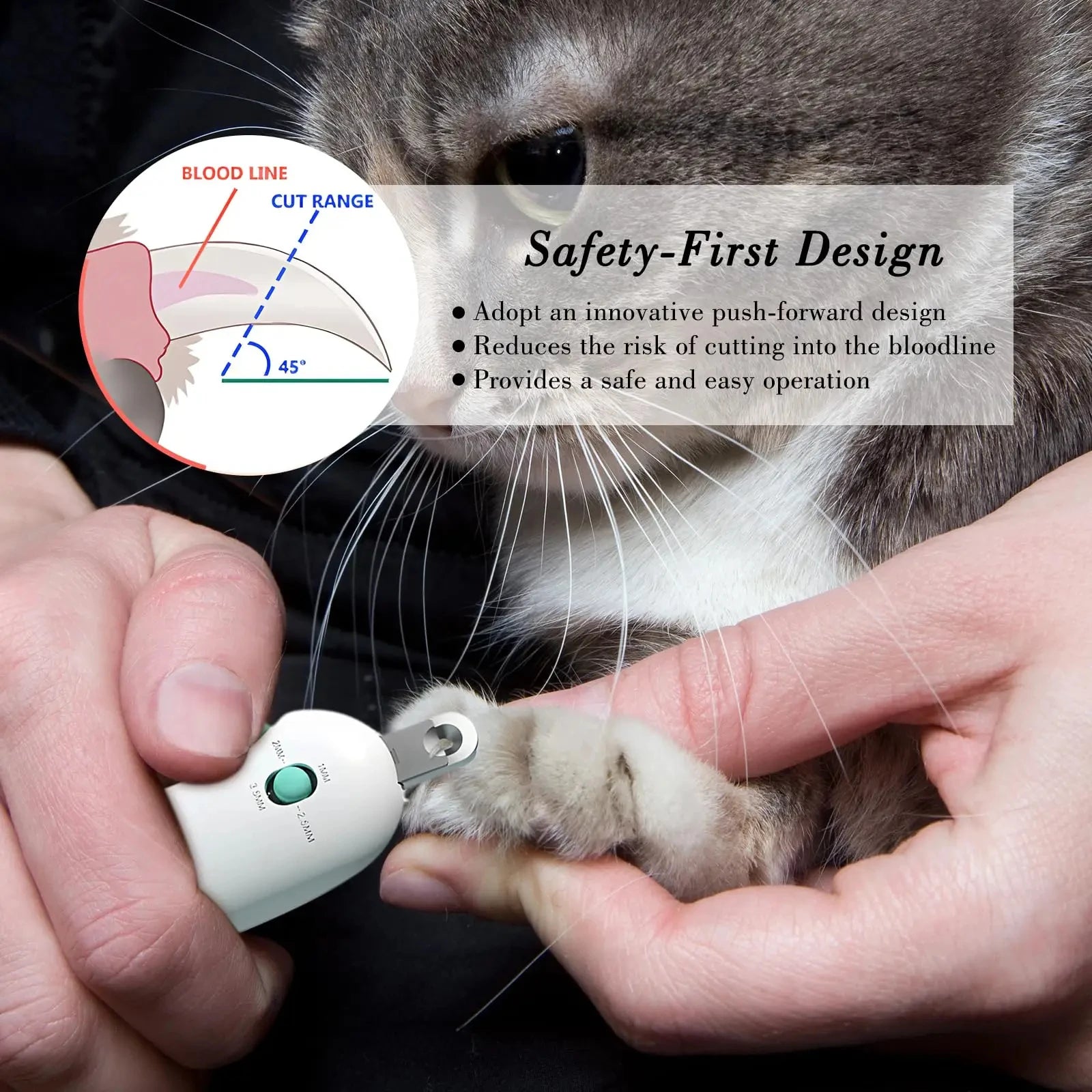 Adjustable Hole Pet Nail Clipper